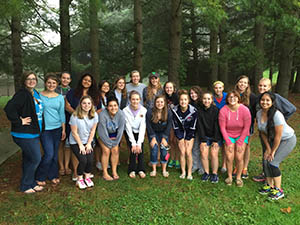 group of students on the retreat